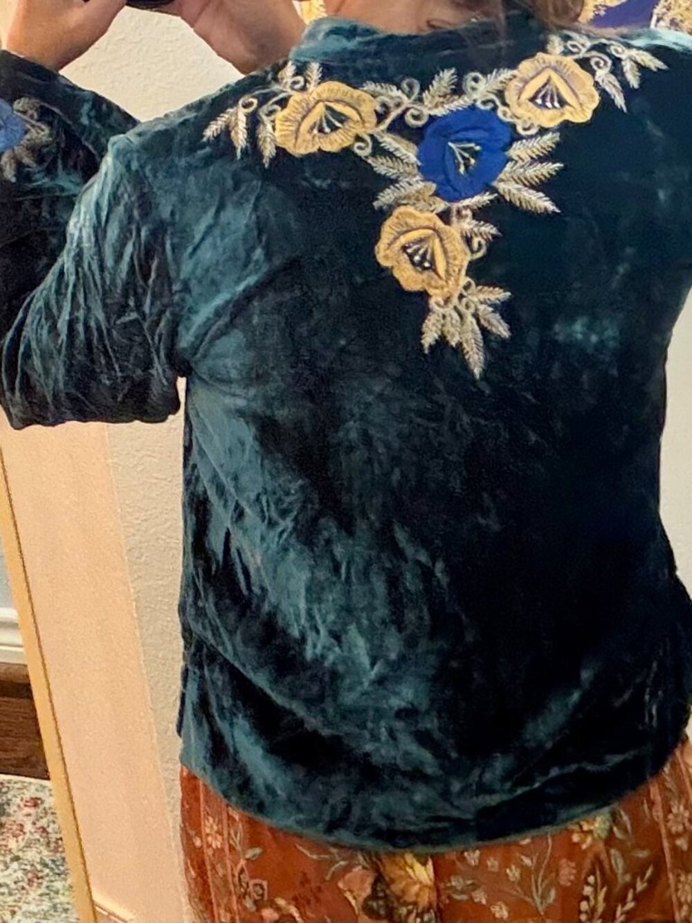 Chasing Unicorns 'Riders On The Storm' Velvet Jacket - Emerald - Small - NWT - Picture 16 of 16